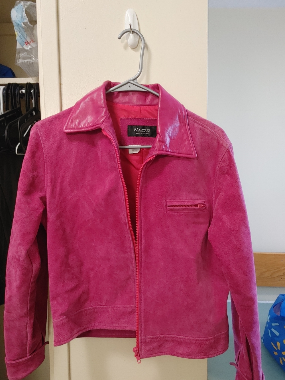 Marquis Hot Pink Suede Zip Jacket